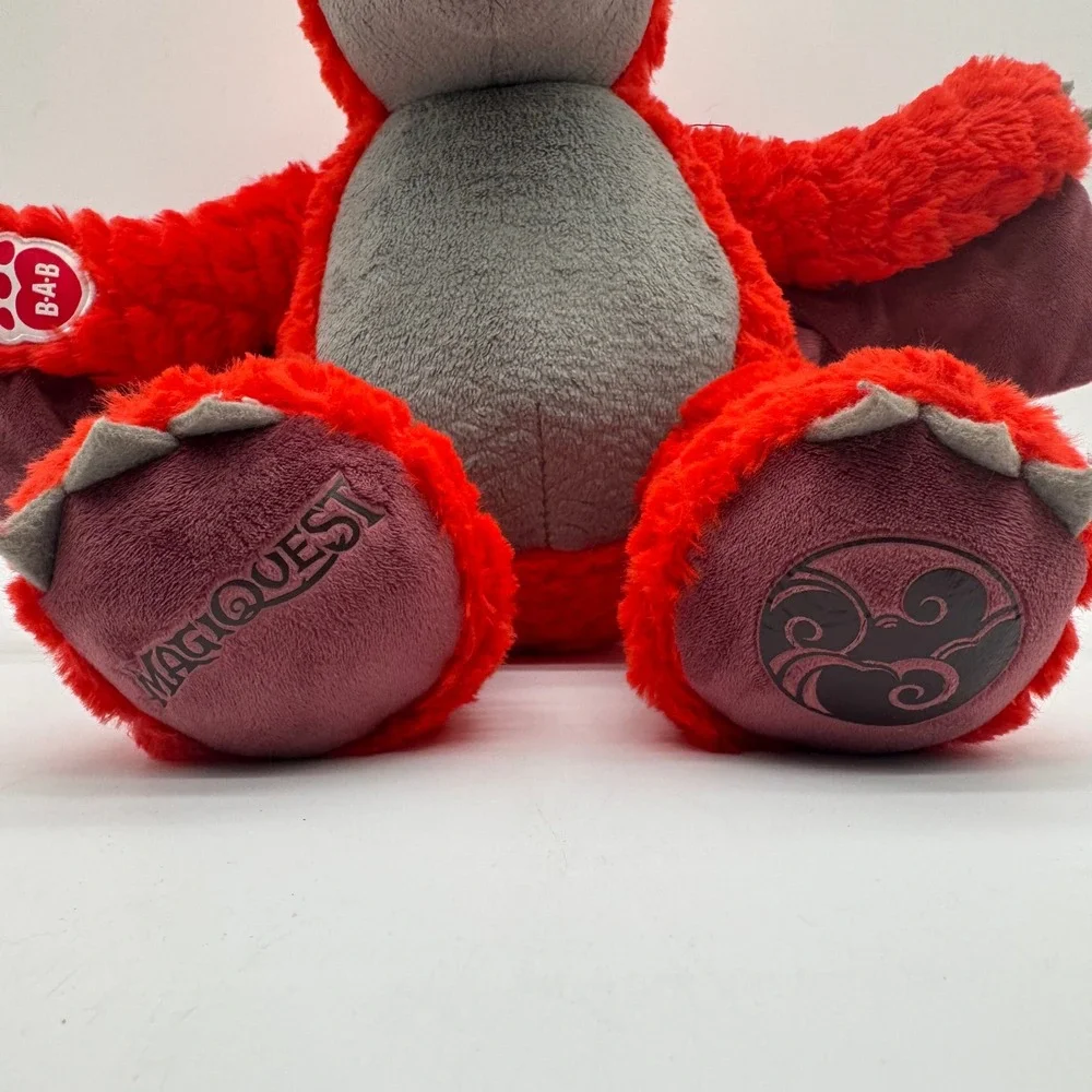 Build-A-Bear Red Dragon Plush Stuffed Animal MagicQuest B.A.B. Wings 14